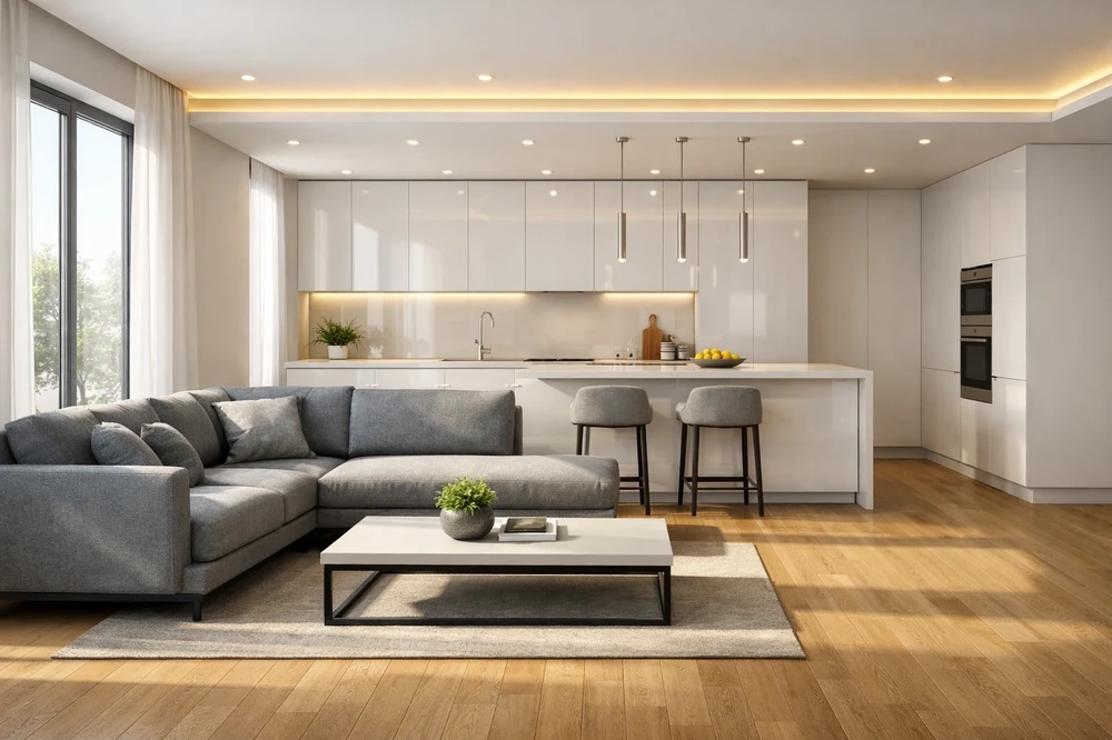 انجام پروژه اسکچاپ طراحی داخلی منزل و مدل سازی دکوراسیون آشپزخانه